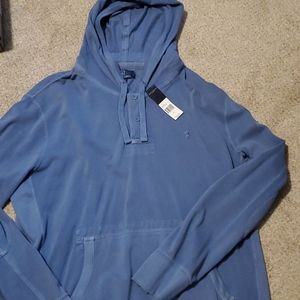 Nwt polo RL hooded cotton long sleeve shirt